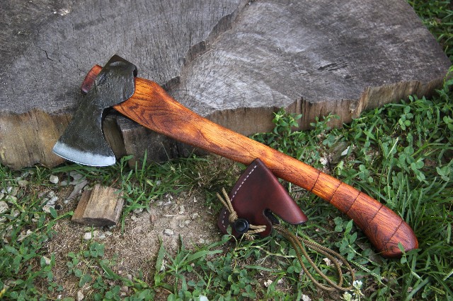 handmade, usa made, usa made axe, hatchet, chopping, wood chopping, outdoor, outdoorsman, survival, backwoodsman, hickory, axe made in america, axes made in the usa, ike bullington, isaac bullington, wolf valley forge, valley forge, pack axe, back packing, camping, trail axe, hunting axe, trappers axe, camp axe, bush axe, belt axe, pack axe, leather shoulder rig, chopping axe, leather axe carrier, shoulder sling for axe, carpenter's axe, Wolf Valley Forge, Wolf Valley Forge axe release, Axe Wax
