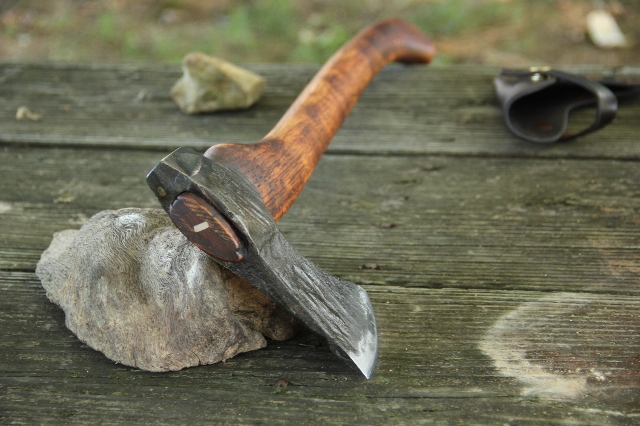 handmade, usa made, usa made axe, hatchet, chopping, wood chopping, outdoor, outdoorsman, survival, backwoodsman, hickory, axe made in america, axes made in the usa, ike bullington, isaac bullington, wolf valley forge, valley forge, pack axe, back packing, camping, trail axe, hunting axe, trappers axe, camp axe, bush axe, belt axe, pack axe, leather shoulder rig, chopping axe, leather axe carrier, shoulder sling for axe, carpenter's axe, Wolf Valley Forge, Wolf Valley Forge axe release, Axe Wax