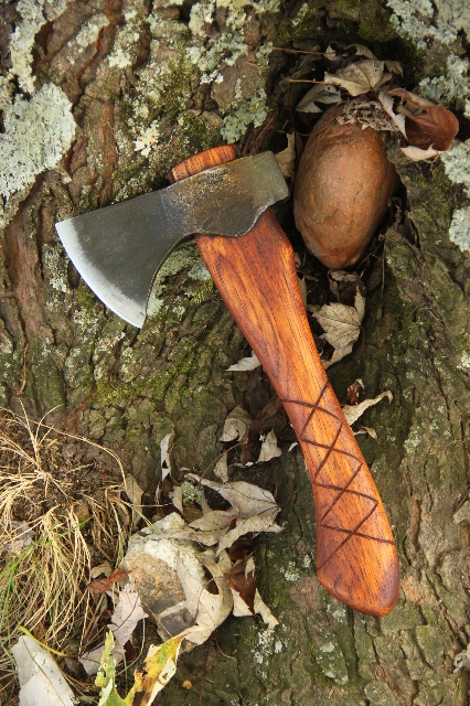 handmade, usa made, usa made axe, hatchet, chopping, wood chopping, outdoor, outdoorsman, survival, backwoodsman, hickory, axe made in america, axes made in the usa, ike bullington, isaac bullington, wolf valley forge, valley forge, pack axe, back packing, camping, trail axe, hunting axe, trappers axe, camp axe, bush axe, belt axe, pack axe, leather shoulder rig, chopping axe, leather axe carrier, shoulder sling for axe, carpenter's axe, Wolf Valley Forge, Wolf Valley Forge axe release, Axe Wax