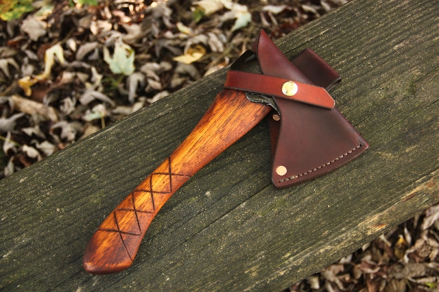 handmade, usa made, usa made axe, hatchet, chopping, wood chopping, outdoor, outdoorsman, survival, backwoodsman, hickory, axe made in america, axes made in the usa, ike bullington, isaac bullington, wolf valley forge, valley forge, pack axe, back packing, camping, trail axe, hunting axe, trappers axe, camp axe, bush axe, belt axe, pack axe, leather shoulder rig, chopping axe, leather axe carrier, shoulder sling for axe, carpenter's axe, Wolf Valley Forge, Wolf Valley Forge axe release, Axe Wax