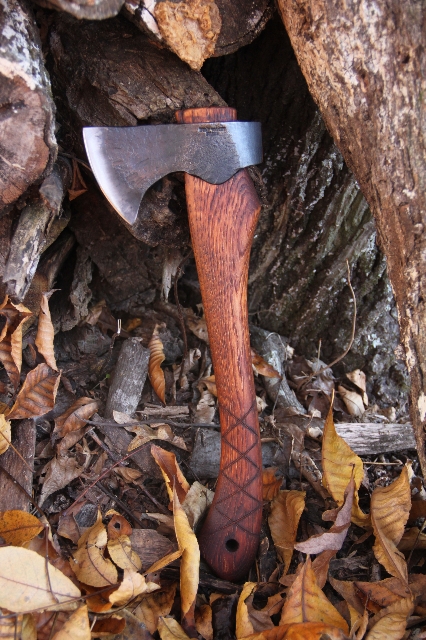 handmade, usa made, usa made axe, hatchet, chopping, wood chopping, outdoor, outdoorsman, survival, backwoodsman, hickory, axe made in america, axes made in the usa, ike bullington, isaac bullington, wolf valley forge, valley forge, pack axe, back packing, camping, trail axe, hunting axe, trappers axe, camp axe, bush axe, belt axe, pack axe, leather shoulder rig, chopping axe, leather axe carrier, shoulder sling for axe, carpenter's axe, Wolf Valley Forge, Wolf Valley Forge axe release, Axe Wax