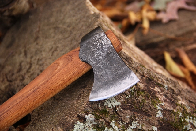 handmade, usa made, usa made axe, hatchet, chopping, wood chopping, outdoor, outdoorsman, survival, backwoodsman, hickory, axe made in america, axes made in the usa, ike bullington, isaac bullington, wolf valley forge, valley forge, pack axe, back packing, camping, trail axe, hunting axe, trappers axe, camp axe, bush axe, belt axe, pack axe, leather shoulder rig, chopping axe, leather axe carrier, shoulder sling for axe, carpenter's axe, Wolf Valley Forge, Wolf Valley Forge axe release, Axe Wax, haversack, go back, man purse, man bag, canvas bag, reenactor, reenacting