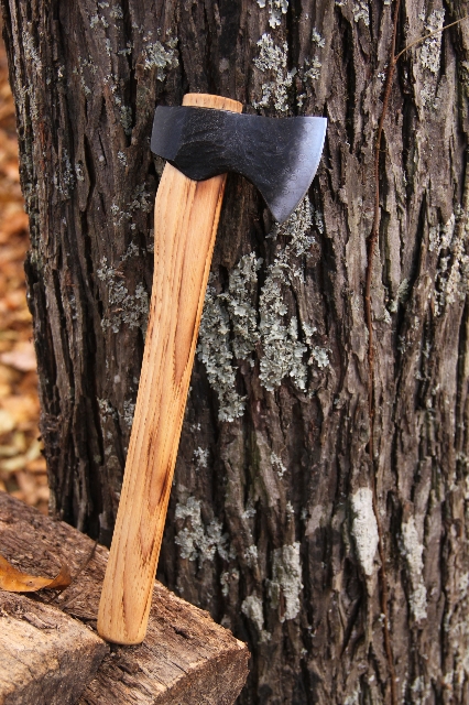 handmade, usa made, usa made axe, hatchet, chopping, wood chopping, outdoor, outdoorsman, survival, backwoodsman, hickory, axe made in america, axes made in the usa, ike bullington, isaac bullington, wolf valley forge, valley forge, pack axe, back packing, camping, trail axe, hunting axe, trappers axe, camp axe, bush axe, belt axe, pack axe, leather shoulder rig, chopping axe, leather axe carrier, shoulder sling for axe, carpenter's axe, Wolf Valley Forge, Wolf Valley Forge axe release, Axe Wax, haversack, go back, man purse, man bag, canvas bag, reenactor, reenacting