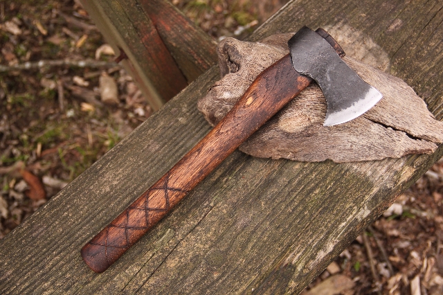 handmade, usa made, usa made axe, hatchet, chopping, wood chopping, outdoor, outdoorsman, survival, backwoodsman, hickory, axe made in america, axes made in the usa, ike bullington, isaac bullington, wolf valley forge, valley forge, pack axe, back packing, camping, trail axe, hunting axe, trappers axe, camp axe, bush axe, belt axe, pack axe, leather shoulder rig, chopping axe, leather axe carrier, shoulder sling for axe, carpenter's axe, Wolf Valley Forge, Wolf Valley Forge axe release, Axe Wax, haversack, go back, man purse, man bag, canvas bag, reenactor, reenacting