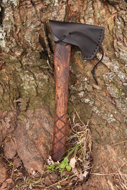 handmade, usa made, usa made axe, hatchet, chopping, wood chopping, outdoor, outdoorsman, survival, backwoodsman, hickory, axe made in america, axes made in the usa, ike bullington, isaac bullington, wolf valley forge, valley forge, pack axe, back packing, camping, trail axe, hunting axe, trappers axe, camp axe, bush axe, belt axe, pack axe, leather shoulder rig, chopping axe, leather axe carrier, shoulder sling for axe, carpenter's axe, Wolf Valley Forge, Wolf Valley Forge axe release, Axe Wax, haversack, go back, man purse, man bag, canvas bag, reenactor, reenacting