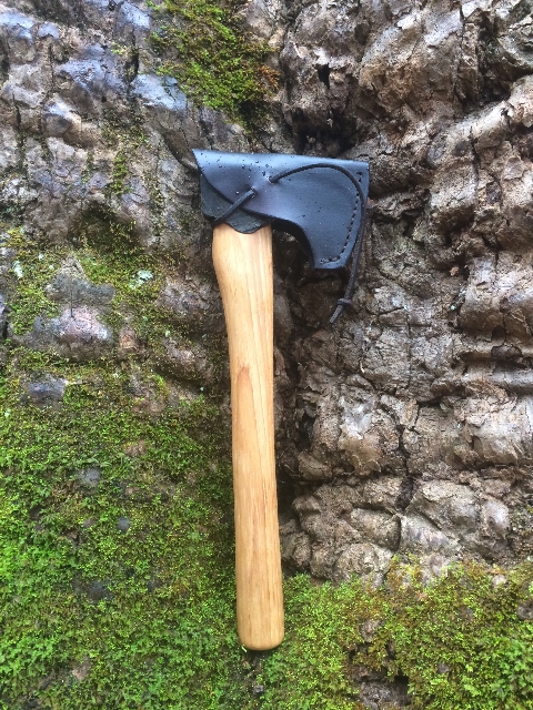 handmade, usa made, usa made axe, hatchet, chopping, wood chopping, outdoor, outdoorsman, survival, backwoodsman, hickory, axe made in america, axes made in the usa, ike bullington, isaac bullington, wolf valley forge, valley forge, pack axe, back packing, camping, trail axe, hunting axe, trappers axe, camp axe, bush axe, belt axe, pack axe, leather shoulder rig, chopping axe, leather axe carrier, shoulder sling for axe, carpenter's axe, Wolf Valley Forge, Wolf Valley Forge axe release, Axe Wax, haversack, go back, man purse, man bag, canvas bag, reenactor, reenacting