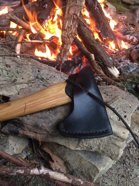 handmade, usa made, usa made axe, hatchet, chopping, wood chopping, outdoor, outdoorsman, survival, backwoodsman, hickory, axe made in america, axes made in the usa, ike bullington, isaac bullington, wolf valley forge, valley forge, pack axe, back packing, camping, trail axe, hunting axe, trappers axe, camp axe, bush axe, belt axe, pack axe, leather shoulder rig, chopping axe, leather axe carrier, shoulder sling for axe, carpenter's axe, Wolf Valley Forge, Wolf Valley Forge axe release, Axe Wax, haversack, go back, man purse, man bag, canvas bag, reenactor, reenacting