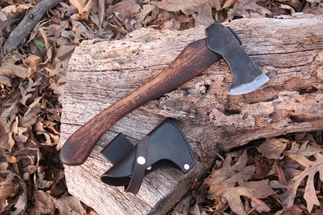 handmade, usa made, usa made axe, hatchet, chopping, wood chopping, outdoor, outdoorsman, survival, backwoodsman, hickory, axe made in america, axes made in the usa, ike bullington, isaac bullington, wolf valley forge, valley forge, pack axe, back packing, camping, trail axe, hunting axe, trappers axe, camp axe, bush axe, belt axe, pack axe, leather shoulder rig, chopping axe, leather axe carrier, shoulder sling for axe, carpenter's axe, Wolf Valley Forge, Wolf Valley Forge axe release, Axe Wax, haversack, go back, man purse, man bag, canvas bag, reenactor, reenacting