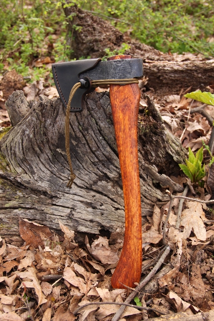 handmade, usa made, usa made axe, hatchet, chopping, wood chopping, outdoor, outdoorsman, survival, backwoodsman, hickory, axe made in america, axes made in the usa, ike bullington, isaac bullington, wolf valley forge, valley forge, pack axe, back packing, camping, trail axe, hunting axe, trappers axe, camp axe, bush axe, belt axe, pack axe, leather shoulder rig, chopping axe, leather axe carrier, shoulder sling for axe, carpenter's axe, Wolf Valley Forge, Wolf Valley Forge axe release, Axe Wax, haversack, go back, man purse, man bag, canvas bag, reenactor, reenacting, Trekker Axe