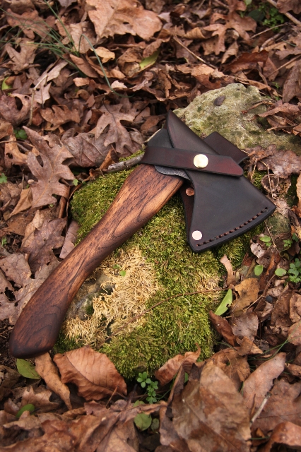 handmade, usa made, usa made axe, hatchet, chopping, wood chopping, outdoor, outdoorsman, survival, backwoodsman, hickory, axe made in america, axes made in the usa, ike bullington, isaac bullington, wolf valley forge, valley forge, pack axe, back packing, camping, trail axe, hunting axe, trappers axe, camp axe, bush axe, belt axe, pack axe, leather shoulder rig, chopping axe, leather axe carrier, shoulder sling for axe, carpenter's axe, Wolf Valley Forge, Wolf Valley Forge axe release, Axe Wax, haversack, go back, man purse, man bag, canvas bag, reenactor, reenacting, Trekker Axe