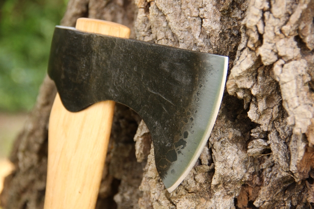 handmade, usa made, usa made axe, hatchet, chopping, wood chopping, outdoor, outdoorsman, survival, backwoodsman, hickory, axe made in america, axes made in the usa, ike bullington, isaac bullington, wolf valley forge, valley forge, pack axe, back packing, camping, trail axe, hunting axe, trappers axe, camp axe, bush axe, belt axe, pack axe, leather shoulder rig, chopping axe, leather axe carrier, shoulder sling for axe, carpenter's axe, Wolf Valley Forge, Wolf Valley Forge axe release, Axe Wax, haversack, go back, man purse, man bag, canvas bag, reenactor, reenacting, Trekker Axe