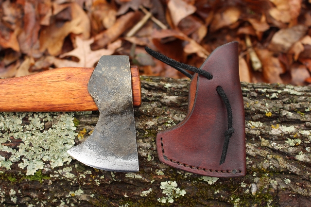 handmade, usa made, usa made axe, hatchet, chopping, wood chopping, outdoor, outdoorsman, survival, backwoodsman, hickory, axe made in america, axes made in the usa, ike bullington, wolf valley forge, valley forge, pack axe, back packing, camping, trail axe, hunting axe, trappers axe, camp axe, bush axe, belt axe, pack axe, leather shoulder rig, chopping axe, leather axe carrier, shoulder sling for axe, carpenter's axe, Wolf Valley Forge, Wolf Valley Forge axe release, Axe Wax, haversack, go back, man purse, man bag, canvas bag, reenactor, reenacting, Trekker Axe, Axe Life