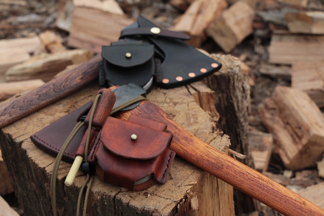 handmade, usa made, usa made axe, hatchet, chopping, wood chopping, outdoor, outdoorsman, survival, backwoodsman, hickory, axe made in america, axes made in the usa, ike bullington, wolf valley forge, valley forge, pack axe, back packing, camping, trail axe, hunting axe, trappers axe, camp axe, bush axe, belt axe, pack axe, leather shoulder rig, chopping axe, leather axe carrier, shoulder sling for axe, carpenter's axe, Wolf Valley Forge, Wolf Valley Forge axe release, Axe Wax, haversack, go back, man purse, man bag, canvas bag, reenactor, reenacting, Trekker Axe, Axe Life