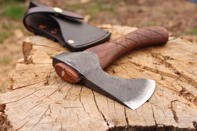 handmade, usa made, usa made axe, hatchet, chopping, wood chopping, outdoor, outdoorsman, survival, backwoodsman, hickory, axe made in america, axes made in the usa, ike bullington, wolf valley forge, valley forge, pack axe, back packing, camping, trail axe, hunting axe, trappers axe, camp axe, bush axe, belt axe, pack axe, leather shoulder rig, chopping axe, leather axe carrier, shoulder sling for axe, carpenter's axe, Wolf Valley Forge, Wolf Valley Forge axe release, Axe Wax, haversack, go back, man purse, man bag, canvas bag, reenactor, reenacting, Trekker Axe, Axe Life