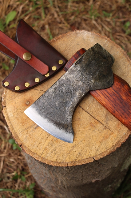 handmade, usa made, usa made axe, hatchet, chopping, wood chopping, outdoor, outdoorsman, survival, backwoodsman, hickory, axe made in america, axes made in the usa, ike bullington, wolf valley forge, valley forge, pack axe, back packing, camping, trail axe, hunting axe, trappers axe, camp axe, bush axe, belt axe, pack axe, leather shoulder rig, chopping axe, leather axe carrier, shoulder sling for axe, carpenter's axe, Wolf Valley Forge, Wolf Valley Forge axe release, Axe Wax, haversack, go back, man purse, man bag, canvas bag, reenactor, reenacting, Trekker Axe, Axe Life