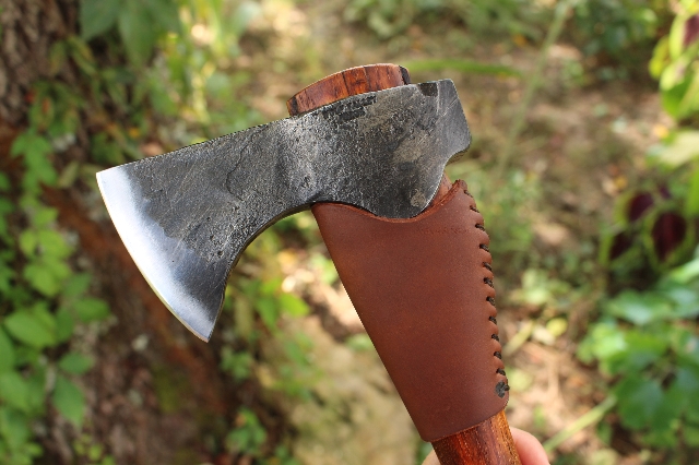 handmade, usa made, usa made axe, hatchet, chopping, wood chopping, outdoor, outdoorsman, survival, backwoodsman, hickory, axe made in america, axes made in the usa, ike bullington, wolf valley forge, valley forge, pack axe, back packing, camping, trail axe, hunting axe, trappers axe, camp axe, bush axe, belt axe, pack axe, leather shoulder rig, chopping axe, leather axe carrier, shoulder sling for axe, carpenter's axe, Wolf Valley Forge, Wolf Valley Forge axe release, Axe Wax, haversack, go back, man purse, man bag, canvas bag, reenactor, reenacting, Trekker Axe, Axe Life