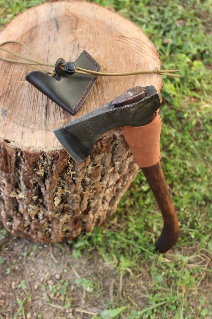 handmade, usa made, usa made axe, hatchet, chopping, wood chopping, outdoor, outdoorsman, survival, backwoodsman, hickory, axe made in america, axes made in the usa, ike bullington, wolf valley forge, valley forge, pack axe, back packing, camping, trail axe, hunting axe, trappers axe, camp axe, bush axe, belt axe, pack axe, leather shoulder rig, chopping axe, leather axe carrier, shoulder sling for axe, carpenter's axe, Wolf Valley Forge, Wolf Valley Forge axe release, Axe Wax, haversack, go back, man purse, man bag, canvas bag, reenactor, reenacting, Trekker Axe, Axe Life
