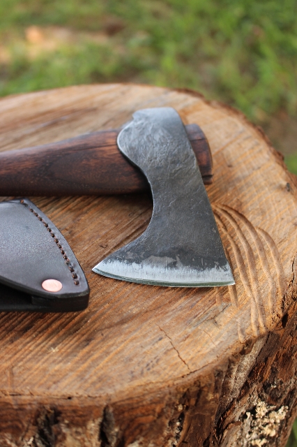 handmade, usa made, usa made axe, hatchet, chopping, wood chopping, outdoor, outdoorsman, survival, backwoodsman, hickory, axe made in america, axes made in the usa, ike bullington, wolf valley forge, valley forge, pack axe, back packing, camping, trail axe, hunting axe, trappers axe, camp axe, bush axe, belt axe, pack axe, leather shoulder rig, chopping axe, leather axe carrier, shoulder sling for axe, carpenter's axe, Wolf Valley Forge, Wolf Valley Forge axe release, Axe Wax, haversack, go back, man purse, man bag, canvas bag, reenactor, reenacting, Trekker Axe, Axe Life
