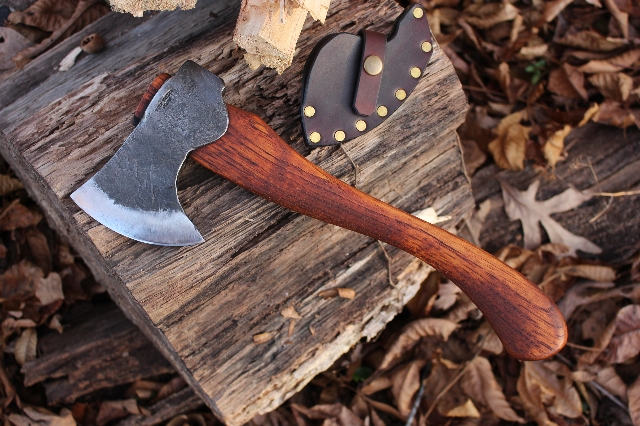 handmade, usa made, usa made axe, hatchet, chopping, wood chopping, outdoor, outdoorsman, survival, backwoodsman, hickory, axe made in america, axes made in the usa, ike bullington, wolf valley forge, valley forge, pack axe, back packing, camping, trail axe, hunting axe, trappers axe, camp axe, bush axe, belt axe, pack axe, leather shoulder rig, chopping axe, leather axe carrier, shoulder sling for axe, carpenter's axe, Wolf Valley Forge, Wolf Valley Forge axe release, Axe Wax, haversack, go bag, man purse, man bag, canvas bag, reenactor, reenacting, Trekker Axe, Axe Life