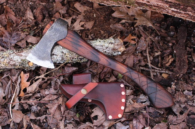 handmade, usa made, usa made axe, hatchet, chopping, wood chopping, outdoor, outdoorsman, survival, backwoodsman, hickory, 

axe made in america, axes made in the usa, ike bullington, wolf valley forge, valley forge, pack axe, back packing, camping, trail axe, 

hunting axe, trappers axe, camp axe, bush axe, belt axe, pack axe, leather shoulder rig, chopping axe, leather axe carrier, shoulder sling 

for axe, carpenter's axe, Wolf Valley Forge, Wolf Valley Forge axe release, Axe Wax, haversack, go bag, man purse, man bag, canvas 

bag, reenactor, reenacting, Trekker Axe, Axe Life