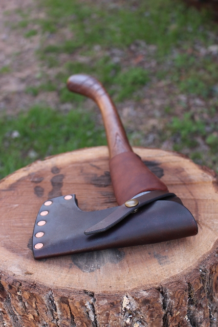 handmade, usa made, usa made axe, hatchet, chopping, wood chopping, outdoor, outdoorsman, survival, backwoodsman, hickory, axe made in america, axes made in the usa, ike bullington, wolf valley forge, valley forge, pack axe, back packing, camping, trail axe, hunting axe, trappers axe, camp axe, bush axe, belt axe, pack axe, leather shoulder rig, chopping axe, leather axe carrier, shoulder sling for axe, carpenter's axe, Wolf Valley Forge, Wolf Valley Forge axe release, Axe Wax, haversack, go bag, man purse, man bag, canvas bag, reenactor, reenacting, Trekker Axe, Axe Life