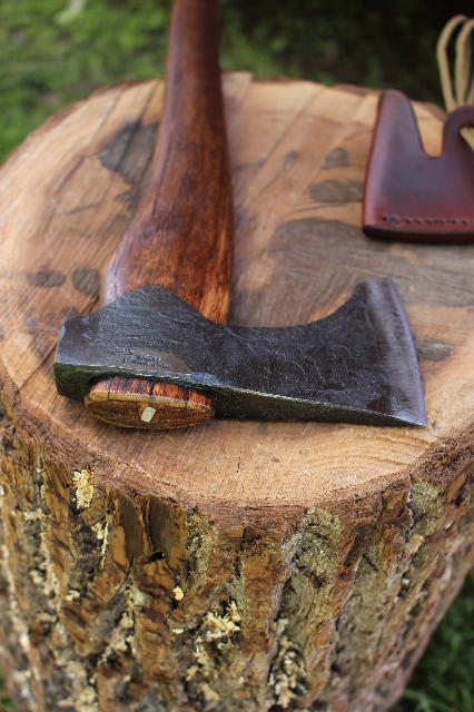 handmade, usa made, usa made axe, hatchet, chopping, wood chopping, outdoor, outdoorsman, survival, backwoodsman, hickory, axe made in america, axes made in the usa, ike bullington, wolf valley forge, valley forge, pack axe, back packing, camping, trail axe, hunting axe, trappers axe, camp axe, bush axe, belt axe, pack axe, leather shoulder rig, chopping axe, leather axe carrier, shoulder sling for axe, carpenter's axe, Wolf Valley Forge, Wolf Valley Forge axe release, Axe Wax, haversack, go bag, man purse, man bag, canvas bag, reenactor, reenacting, Trekker Axe, Axe Life