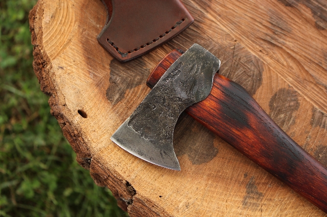 handmade, usa made, usa made axe, hatchet, chopping, wood chopping, outdoor, outdoorsman, survival, backwoodsman, hickory, axe made in america, axes made in the usa, ike bullington, wolf valley forge, valley forge, pack axe, back packing, camping, trail axe, hunting axe, trappers axe, camp axe, bush axe, belt axe, pack axe, leather shoulder rig, chopping axe, leather axe carrier, shoulder sling for axe, carpenter's axe, Wolf Valley Forge, Wolf Valley Forge axe release, Axe Wax, haversack, go bag, man purse, man bag, canvas bag, reenactor, reenacting, Trekker Axe, Axe Life