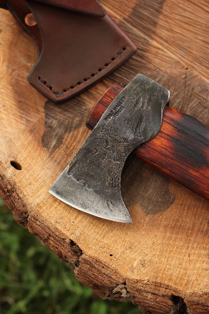 handmade, usa made, usa made axe, hatchet, chopping, wood chopping, outdoor, outdoorsman, survival, backwoodsman, hickory, axe made in america, axes made in the usa, ike bullington, wolf valley forge, valley forge, pack axe, back packing, camping, trail axe, hunting axe, trappers axe, camp axe, bush axe, belt axe, pack axe, leather shoulder rig, chopping axe, leather axe carrier, shoulder sling for axe, carpenter's axe, Wolf Valley Forge, Wolf Valley Forge axe release, Axe Wax, haversack, go bag, man purse, man bag, canvas bag, reenactor, reenacting, Trekker Axe, Axe Life