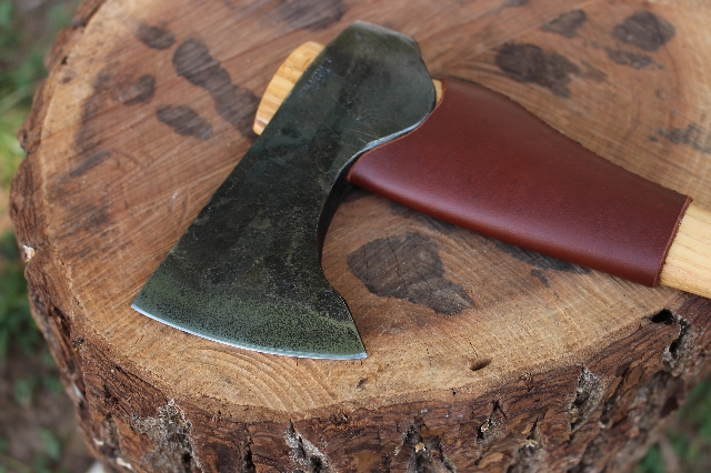 handmade, usa made, usa made axe, hatchet, chopping, wood chopping, outdoor, outdoorsman, survival, backwoodsman, hickory, axe made in america, axes made in the usa, ike bullington, wolf valley forge, valley forge, pack axe, back packing, camping, trail axe, hunting axe, trappers axe, camp axe, bush axe, belt axe, pack axe, leather shoulder rig, chopping axe, leather axe carrier, shoulder sling for axe, carpenter's axe, Wolf Valley Forge, Wolf Valley Forge axe release, Axe Wax, haversack, go bag, man purse, man bag, canvas bag, reenactor, reenacting, Trekker Axe, Axe Life