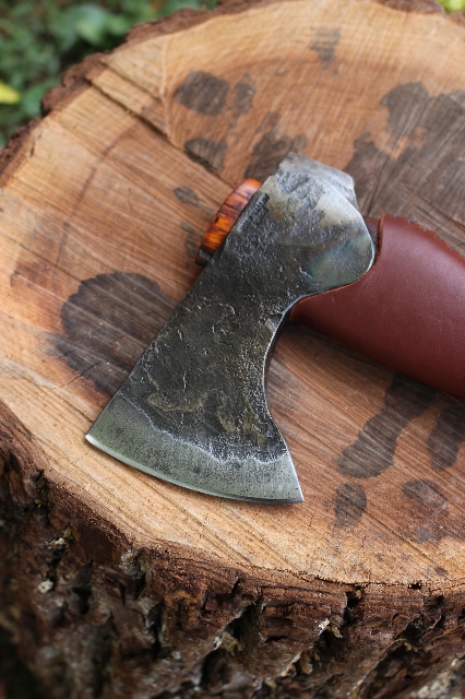 handmade, usa made, usa made axe, hatchet, chopping, wood chopping, outdoor, outdoorsman, survival, backwoodsman, hickory, axe made in america, axes made in the usa, ike bullington, wolf valley forge, valley forge, pack axe, back packing, camping, trail axe, hunting axe, trappers axe, camp axe, bush axe, belt axe, pack axe, leather shoulder rig, chopping axe, leather axe carrier, shoulder sling for axe, carpenter's axe, Wolf Valley Forge, Wolf Valley Forge axe release, Axe Wax, haversack, go bag, man purse, man bag, canvas bag, reenactor, reenacting, Trekker Axe, Axe Life