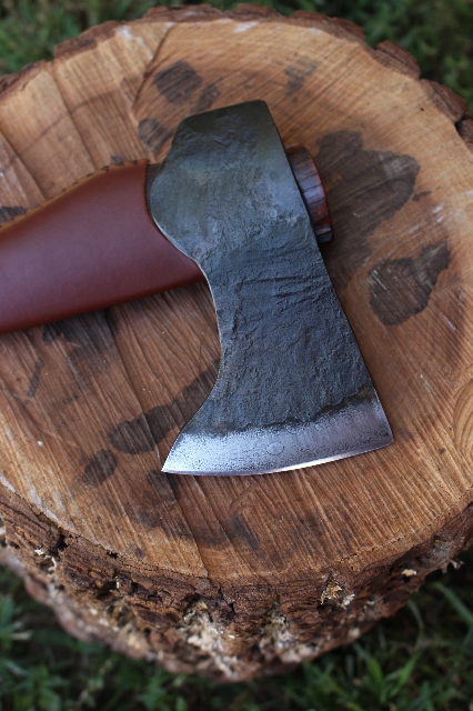 handmade, usa made, usa made axe, hatchet, chopping, wood chopping, outdoor, outdoorsman, survival, backwoodsman, hickory, axe made in america, axes made in the usa, ike bullington, wolf valley forge, valley forge, pack axe, back packing, camping, trail axe, hunting axe, trappers axe, camp axe, bush axe, belt axe, pack axe, leather shoulder rig, chopping axe, leather axe carrier, shoulder sling for axe, carpenter's axe, Wolf Valley Forge, Wolf Valley Forge axe release, Axe Wax, haversack, go bag, man purse, man bag, canvas bag, reenactor, reenacting, Trekker Axe, Axe Life