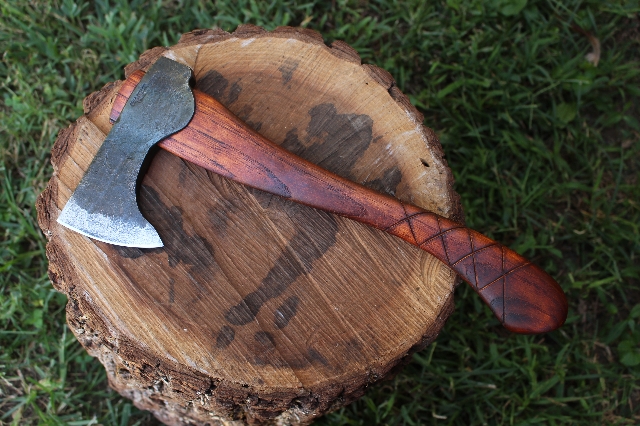 handmade, usa made, usa made axe, hatchet, chopping, wood chopping, outdoor, outdoorsman, survival, backwoodsman, hickory, axe made in america, axes made in the usa, ike bullington, wolf valley forge, valley forge, pack axe, back packing, camping, trail axe, hunting axe, trappers axe, camp axe, bush axe, belt axe, pack axe, leather shoulder rig, chopping axe, leather axe carrier, shoulder sling for axe, carpenter's axe, Wolf Valley Forge, Wolf Valley Forge axe release, Axe Wax, haversack, go bag, man purse, man bag, canvas bag, reenactor, reenacting, Trekker Axe, Axe Life