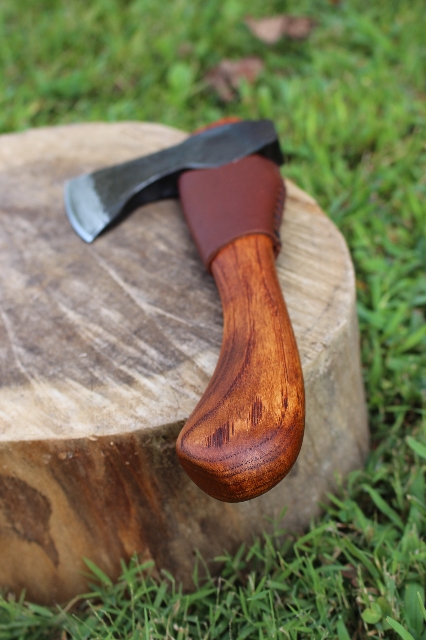 handmade, usa made, usa made axe, hatchet, chopping, wood chopping, outdoor, outdoorsman, survival, backwoodsman, hickory, axe made in america, axes made in the usa, ike bullington, wolf valley forge, valley forge, pack axe, back packing, camping, trail axe, hunting axe, trappers axe, camp axe, bush axe, belt axe, pack axe, leather shoulder rig, chopping axe, leather axe carrier, shoulder sling for axe, carpenter's axe, Wolf Valley Forge, Wolf Valley Forge axe release, Axe Wax, haversack, go bag, man purse, man bag, canvas bag, reenactor, reenacting, Trekker Axe, Axe Life