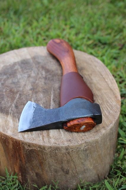 handmade, usa made, usa made axe, hatchet, chopping, wood chopping, outdoor, outdoorsman, survival, backwoodsman, hickory, axe made in america, axes made in the usa, ike bullington, wolf valley forge, valley forge, pack axe, back packing, camping, trail axe, hunting axe, trappers axe, camp axe, bush axe, belt axe, pack axe, leather shoulder rig, chopping axe, leather axe carrier, shoulder sling for axe, carpenter's axe, Wolf Valley Forge, Wolf Valley Forge axe release, Axe Wax, haversack, go bag, man purse, man bag, canvas bag, reenactor, reenacting, Trekker Axe, Axe Life