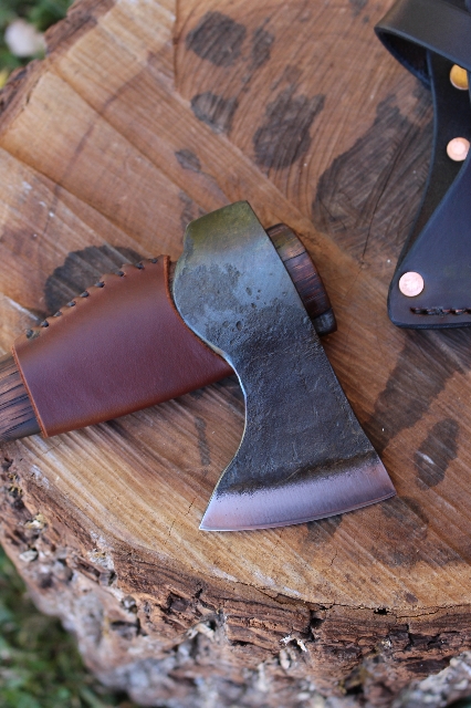 handmade, usa made, usa made axe, hatchet, chopping, wood chopping, outdoor, outdoorsman, survival, backwoodsman, hickory, axe made in america, axes made in the usa, ike bullington, wolf valley forge, valley forge, pack axe, back packing, camping, trail axe, hunting axe, trappers axe, camp axe, bush axe, belt axe, pack axe, leather shoulder rig, chopping axe, leather axe carrier, shoulder sling for axe, carpenter's axe, Wolf Valley Forge, Wolf Valley Forge axe release, Axe Wax, haversack, go bag, man purse, man bag, canvas bag, reenactor, reenacting, Trekker Axe, Axe Life, Splitting Wedge, Handforged Wedge