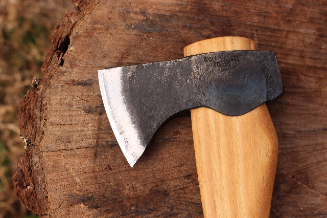 handmade, usa made, usa made axe, hatchet, chopping, wood chopping, outdoor, outdoorsman, survival, backwoodsman, hickory, axe made in america, axes made in the usa, ike bullington, wolf valley forge, valley forge, pack axe, back packing, camping, trail axe, hunting axe, trappers axe, camp axe, bush axe, belt axe, pack axe, leather shoulder rig, chopping axe, leather axe carrier, shoulder sling for axe, carpenter's axe, Wolf Valley Forge, Wolf Valley Forge axe release, Axe Wax, haversack, go bag, man purse, man bag, canvas bag, reenactor, reenacting, Trekker Axe, Axe Life, Splitting Wedge, Handforged Wedge