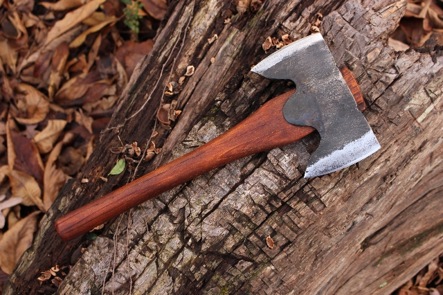 handmade, usa made, usa made axe, hatchet, chopping, wood chopping, outdoor, outdoorsman, survival, backwoodsman, hickory, axe made in america, axes made in the usa, ike bullington, wolf valley forge, valley forge, pack axe, back packing, camping, trail axe, hunting axe, trappers axe, camp axe, bush axe, belt axe, pack axe, leather shoulder rig, chopping axe, leather axe carrier, shoulder sling for axe, carpenter's axe, Wolf Valley Forge, Wolf Valley Forge axe release, Axe Wax, haversack, go bag, man purse, man bag, canvas bag, reenactor, reenacting, Trekker Axe, Axe Life, Splitting Wedge, Handforged Wedge