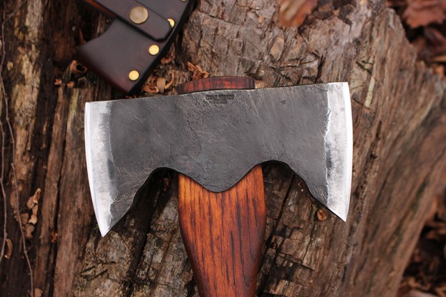 handmade, usa made, usa made axe, hatchet, chopping, wood chopping, outdoor, outdoorsman, survival, backwoodsman, hickory, axe made in america, axes made in the usa, ike bullington, wolf valley forge, valley forge, pack axe, back packing, camping, trail axe, hunting axe, trappers axe, camp axe, bush axe, belt axe, pack axe, leather shoulder rig, chopping axe, leather axe carrier, shoulder sling for axe, carpenter's axe, Wolf Valley Forge, Wolf Valley Forge axe release, Axe Wax, haversack, go bag, man purse, man bag, canvas bag, reenactor, reenacting, Trekker Axe, Axe Life, Splitting Wedge, Handforged Wedge