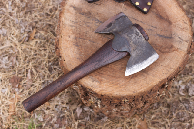 handmade, usa made, usa made axe, hatchet, chopping, wood chopping, outdoor, outdoorsman, survival, backwoodsman, hickory, axe made in america, axes made in the usa, ike bullington, wolf valley forge, valley forge, pack axe, back packing, camping, trail axe, hunting axe, trappers axe, camp axe, bush axe, belt axe, pack axe, leather shoulder rig, chopping axe, leather axe carrier, shoulder sling for axe, carpenter's axe, Wolf Valley Forge, Wolf Valley Forge axe release, Axe Wax, haversack, go bag, man purse, man bag, canvas bag, reenactor, reenacting, Trekker Axe, Axe Life, Splitting Wedge, Handforged Wedge