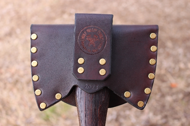 handmade, usa made, usa made axe, hatchet, chopping, wood chopping, outdoor, outdoorsman, survival, backwoodsman, hickory, axe made in america, axes made in the usa, ike bullington, wolf valley forge, valley forge, pack axe, back packing, camping, trail axe, hunting axe, trappers axe, camp axe, bush axe, belt axe, pack axe, leather shoulder rig, chopping axe, leather axe carrier, shoulder sling for axe, carpenter's axe, Wolf Valley Forge, Wolf Valley Forge axe release, Axe Wax, haversack, go bag, man purse, man bag, canvas bag, reenactor, reenacting, Trekker Axe, Axe Life, Splitting Wedge, Handforged Wedge