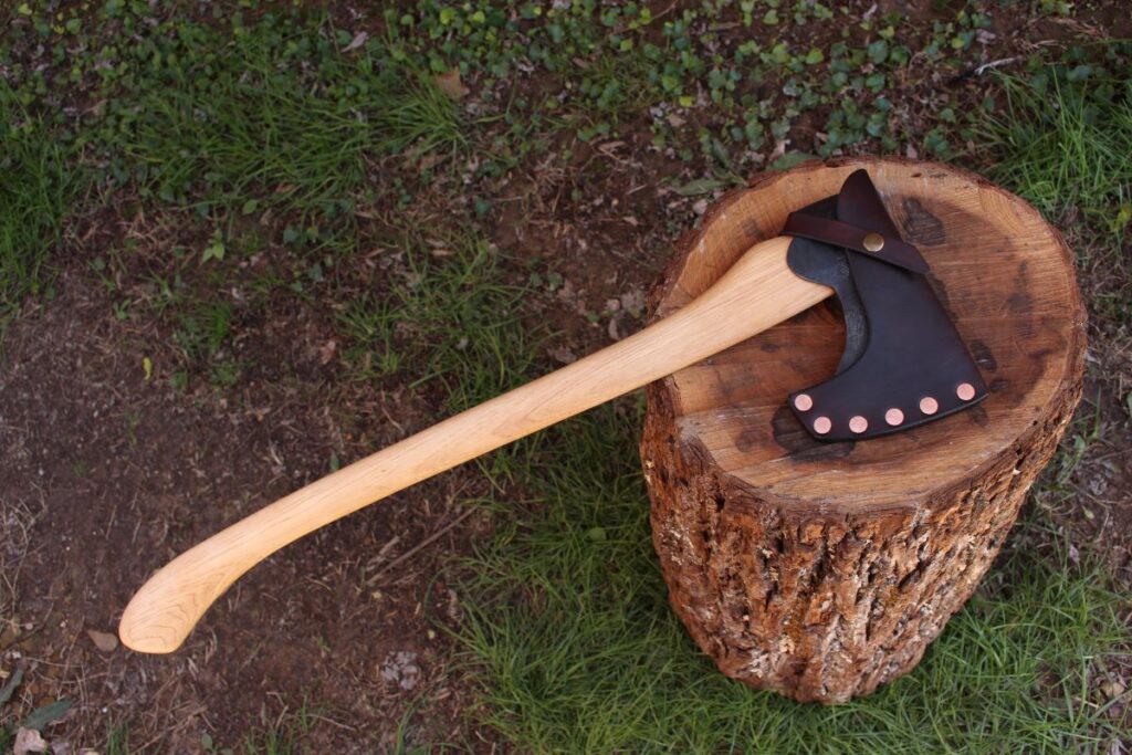 handmade, usa made, usa made axe, hatchet, chopping, wood chopping, outdoor, outdoorsman, survival, backwoodsman, hickory, axe made in america, axes made in the usa, ike bullington, wolf valley forge, valley forge, pack axe, back packing, camping, trail axe, hunting axe, trappers axe, camp axe, bush axe, belt axe, pack axe, leather shoulder rig, chopping axe, leather axe carrier, shoulder sling for axe, carpenter's axe, Wolf Valley Forge, Wolf Valley Forge axe release, Axe Wax, haversack, go bag, man purse, man bag, canvas bag, reenactor, reenacting, Trekker Axe, Axe Life, Splitting Wedge, Handforged Wedge