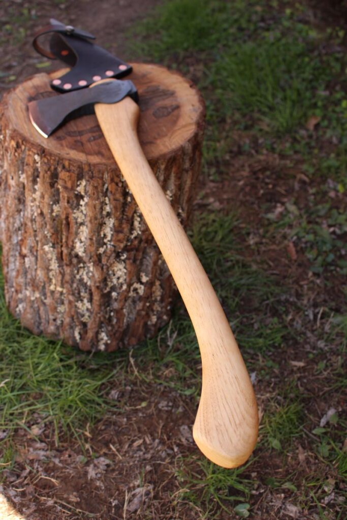 handmade, usa made, usa made axe, hatchet, chopping, wood chopping, outdoor, outdoorsman, survival, backwoodsman, hickory, axe made in america, axes made in the usa, ike bullington, wolf valley forge, valley forge, pack axe, back packing, camping, trail axe, hunting axe, trappers axe, camp axe, bush axe, belt axe, pack axe, leather shoulder rig, chopping axe, leather axe carrier, shoulder sling for axe, carpenter's axe, Wolf Valley Forge, Wolf Valley Forge axe release, Axe Wax, haversack, go bag, man purse, man bag, canvas bag, reenactor, reenacting, Trekker Axe, Axe Life, Splitting Wedge, Handforged Wedge