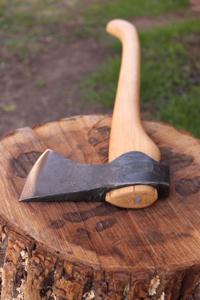 handmade, usa made, usa made axe, hatchet, chopping, wood chopping, outdoor, outdoorsman, survival, backwoodsman, hickory, axe made in america, axes made in the usa, ike bullington, wolf valley forge, valley forge, pack axe, back packing, camping, trail axe, hunting axe, trappers axe, camp axe, bush axe, belt axe, pack axe, leather shoulder rig, chopping axe, leather axe carrier, shoulder sling for axe, carpenter's axe, Wolf Valley Forge, Wolf Valley Forge axe release, Axe Wax, haversack, go bag, man purse, man bag, canvas bag, reenactor, reenacting, Trekker Axe, Axe Life, Splitting Wedge, Handforged Wedge