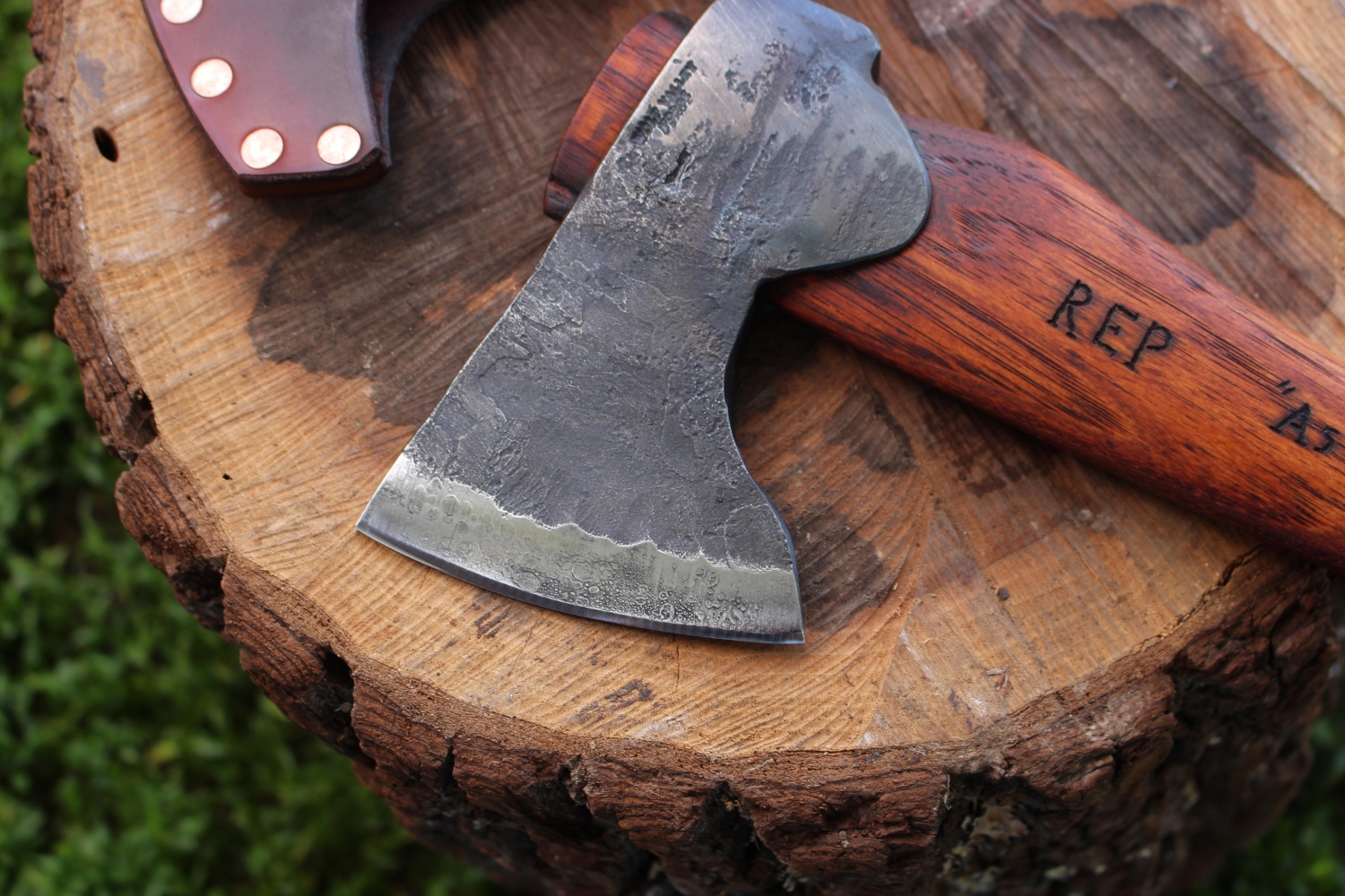 handmade, usa made, usa made axe, hatchet, chopping, wood chopping, outdoor, outdoorsman, survival, backwoodsman, hickory, axe made in america, axes made in the usa, ike bullington, wolf valley forge, valley forge, pack axe, back packing, camping, trail axe, hunting axe, trappers axe, camp axe, bush axe, belt axe, pack axe, leather shoulder rig, chopping axe, leather axe carrier, shoulder sling for axe, carpenter's axe, Wolf Valley Forge, Wolf Valley Forge axe release, Axe Wax, haversack, go bag, man purse, man bag, canvas bag, reenactor, reenacting, Trekker Axe, Axe Life