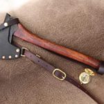 Chestnut Bush Axe with Leather Shoulder Rig