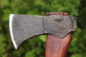 handmade, usa made, usa made axe, hatchet, chopping, wood chopping, outdoor, outdoorsman, survival, backwoodsman, hickory, axe made in amera, axes made in the usa, ike bullington, isaac bullington, wolf valley forge, valley forge, pack axe, back packing, camping, trail axe, hunting axe, trappers axe, camp axe, bush axe, belt axe, pack axe, leather shoulder rig, chopping axe, leather axe carrier, shoulder sling for axe