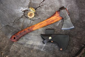 handmade, usa made, usa made axe, hatchet, chopping, wood chopping, outdoor, outdoorsman, survival, backwoodsman, hickory, axe made in amera, axes made in the usa, ike bullington, isaac bullington, wolf valley forge, valley forge, pack axe, back packing, camping, trail axe, hunting axe, trappers axe, camp axe, bush axe, belt axe, pack axe, leather shoulder rig, chopping axe, leather axe carrier, shoulder sling for axe