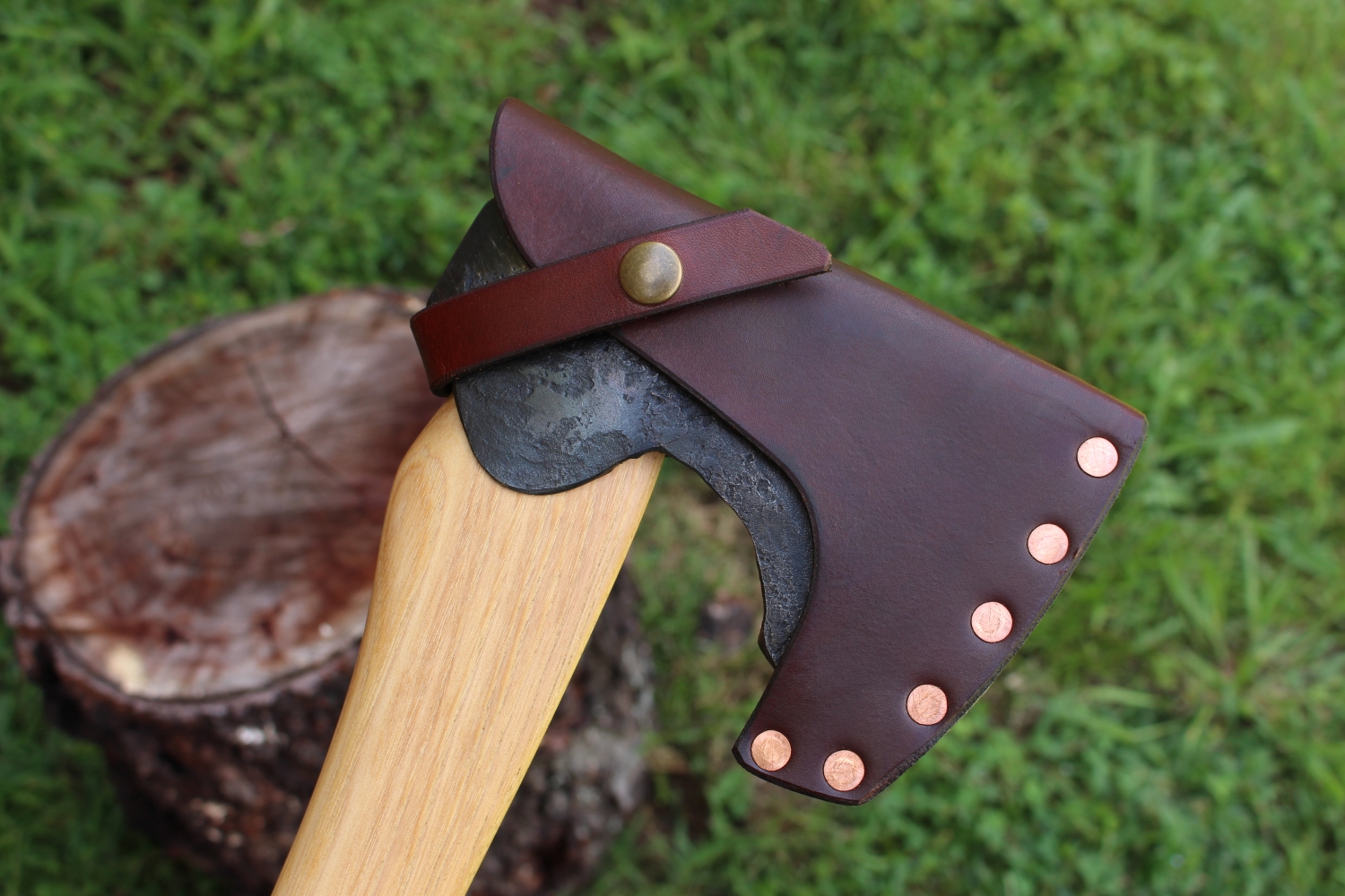 handmade, usa made, usa made axe, hatchet, chopping, wood chopping, outdoor, outdoorsman, survival, backwoodsman, hickory, axe made in america, axes made in the usa, ike bullington, wolf valley forge, valley forge, pack axe, back packing, camping, trail axe, hunting axe, trappers axe, camp axe, bush axe, belt axe, pack axe, leather shoulder rig, chopping axe, leather axe carrier, shoulder sling for axe, carpenter's axe, Wolf Valley Forge, Wolf Valley Forge axe release, Axe Wax, haversack, go bag, man purse, man bag, canvas bag, reenactor, reenacting, Trekker Axe, Axe Life, Splitting Wedge, Handforged Wedge