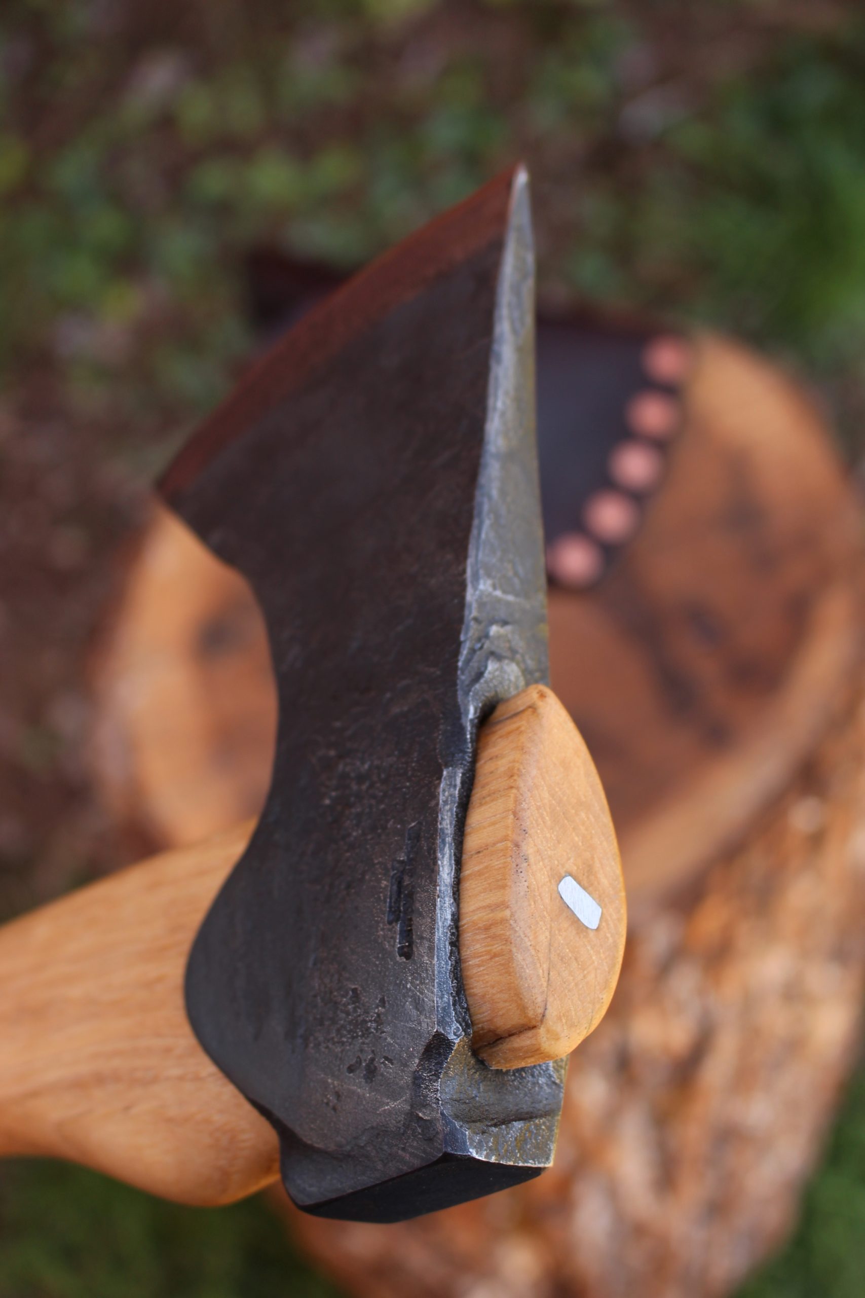 handmade, usa made, usa made axe, hatchet, chopping, wood chopping, outdoor, outdoorsman, survival, backwoodsman, hickory, axe made in america, axes made in the usa, ike bullington, wolf valley forge, valley forge, pack axe, back packing, camping, trail axe, hunting axe, trappers axe, camp axe, bush axe, belt axe, pack axe, leather shoulder rig, chopping axe, leather axe carrier, shoulder sling for axe, carpenter's axe, Wolf Valley Forge, Wolf Valley Forge axe release, Axe Wax, haversack, go back, man purse, man bag, canvas bag, reenactor, reenacting, Trekker Axe