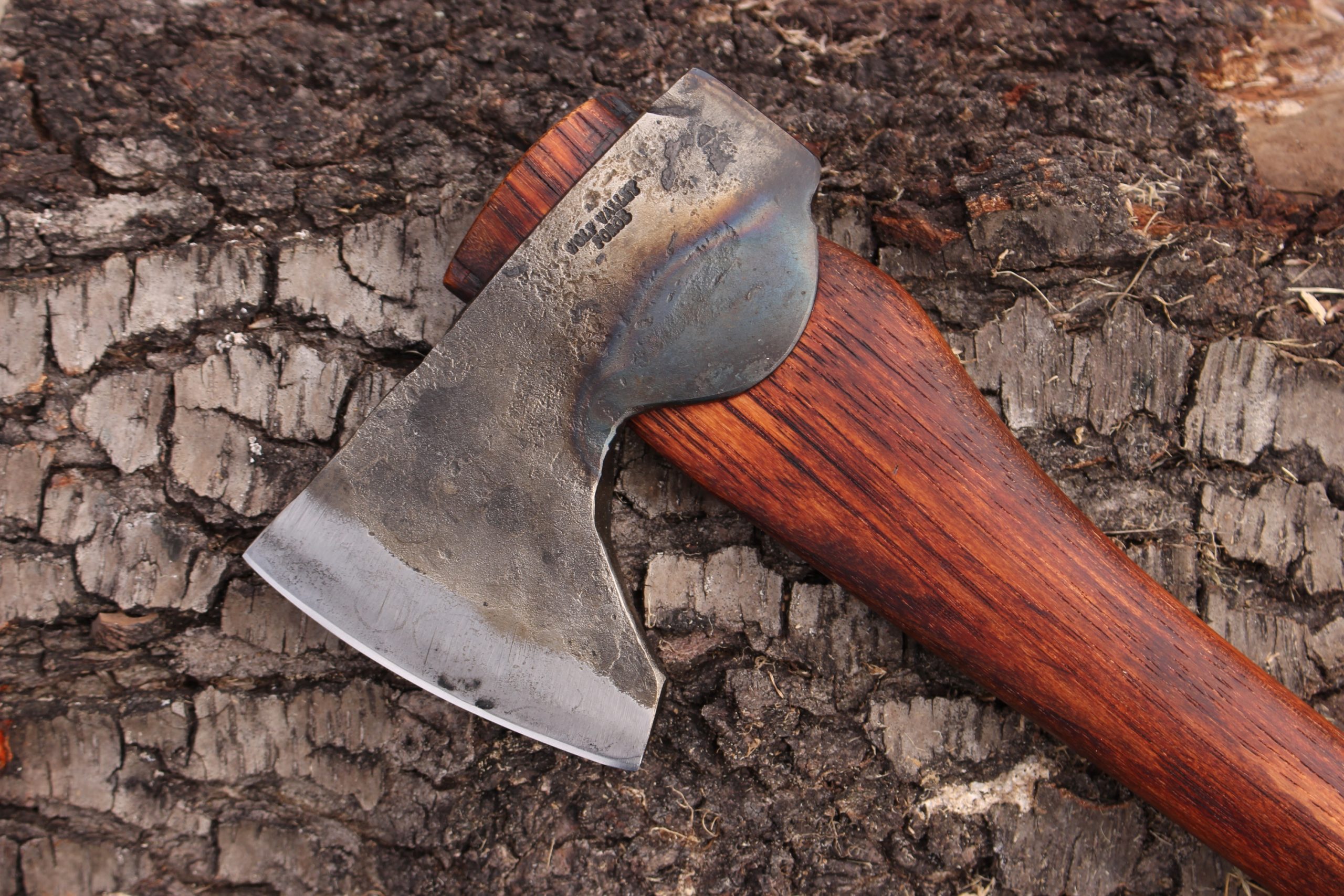 handmade, usa made, usa made axe, hatchet, chopping, wood chopping, outdoor, outdoorsman, survival, backwoodsman, hickory, axe made in america, axes made in the usa, ike bullington, wolf valley forge, valley forge, pack axe, back packing, camping, trail axe, hunting axe, trappers axe, camp axe, bush axe, belt axe, pack axe, leather shoulder rig, chopping axe, leather axe carrier, shoulder sling for axe, carpenter's axe, Wolf Valley Forge, Wolf Valley Forge axe release, Axe Wax, haversack, go back, man purse, man bag, canvas bag, reenactor, reenacting, The Trekker